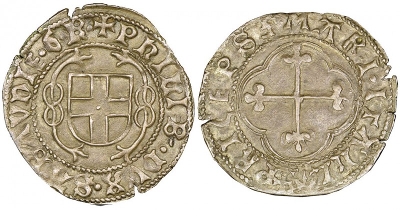 Italy - Savoy
Filiberto I 1472-1482
Grosso, ND, Mi 2.42 g.
Ref : MIR 200d (R)...