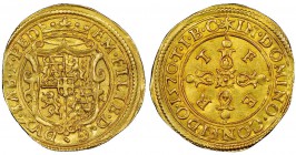 Italy - Savoy
Emanuele Filiberto 1553-1580
Scudo d’oro del Sole, V tipo, Torino, 1570 TIBC, AU 3.32 g.
Ref : MIR 496f (R2), Biaggi 417c, Fr. 1039b ...