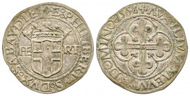 Italy - Savoy
Emanuele Filiberto 1553-1580
4 Grossi, 1556, Mi 5.32 g.
Ref : MIR 518b(R), Biaggi 436d Conservation : Superbe