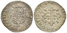 Italy - Savoy
Emanuele Filiberto 1553-1580
Bianco o 4 Soldi, II tipo, Bourg, 1578, Mi 4.52 g.
Ref : MIR 521d (R4), Biaggi 439
Ex Vente Nomisma 41,...