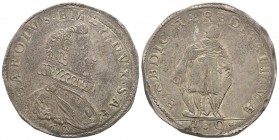 Italy - Savoy
Carlo Emanuele I 1580-1630
9 Fiorini, I Tipo, Beato Amedeo, Torino, 1619, AG 23.15 g.
Ref : MIR 613c (R2), Biaggi 520c Conservation :...