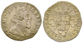 Italy - Savoy
Carlo Emanuele I 1580-1630
2 Fiorini, III Tipo, Torino, 1625, AG 6.19 g. Ref : MIR 647d (R), Biaggi 546, Sim 60/18 Conservation : TTB