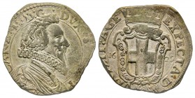 Italy - Savoy
Carlo Emanuele I 1580-1630
Fiorino, II Tipo, Vercelli, 1629 V, AG 4.23 g.
Ref : MIR 652f (R), Biaggi 549b Conservation : Superbe