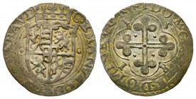 Italy - Savoy
Carlo Emanuele I 1580-1630
Soldo o 4 Denari, II Tipo, Chambery, 1581, Mi 1.53 g.
Ref : MIR 661c, Biaggi 557
Ex Vente Inasta 36, lot ...