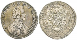 Italy - Savoy
Vittorio Amedeo I 1630-1637
Ducatone, Torino, 1632, AG 31.66 g.
Ref : MIR 706a (R5), Biaggi 594a
Ex Vente NAC 35, 2 decembre 2006, l...