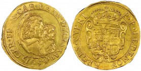 Italy - Savoy
Carlo Emanuele II - Reggenza della madre Maria di Borbone 1638-1648
4 Scudi d’oro (quadrupla), I tipo, Torino, 1639, AU 13.31 g.
Ref ...