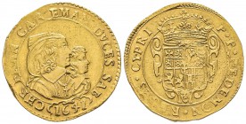 Italy - Savoy
Carlo Emanuele II - Reggenza della madre Maria di Borbone 1638-1648
4 Scudi d’oro (quadrupla), II tipo,Torino, 1641, AU 13.21 g.
Ref ...