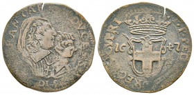 Italy - Savoy
Carlo Emanuele II - Reggenza della madre Maria di Borbone 1638-1648
5 Soldi, Torino, 1647, Mi 4.84 g.
Ref : MIR 762a, Biaggi 638b Con...