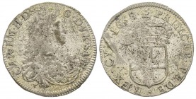 Italy - Savoy
Carlo Emanuele II 1648-1675
5 Soldi, II tipo, Torino, 1668, Mi 4.81 g.
Ref : MIR 824c, Biaggi 697a Conservation : TB € 70