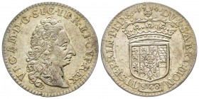 Italy - Savoy
Vittorio Amedeo II Re di Sicilia 1713-1718
2 Lire, Torino, 1714, AG 12.18 g.
Ref : MIR 883 (R6), Biaggi 754 Conservation : Superbe et...