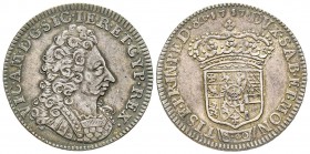 Italy - Savoy
Vittorio Amedeo II Re di Sicilia 1713-1718
2 Lire, Torino, 1717, AG 12.13 g.
Ref : MIR 884 (R4), Biaggi 755
Ex Vente Nomisma, 12 dec...