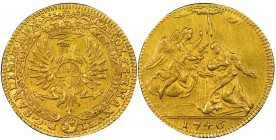 Italy - Savoy
Carlo Emanuele III Primo Periodo 1730-1755 
4 Zecchini dell’annunciazione, Torino, 1746, AU 13.82 g.
Avers : CAROLVS EMANVEL D G SARD...