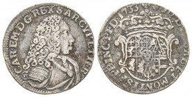 Italy - Savoy
Carlo Emanuele III Primo Periodo 1730-1755 
Mezza Lira, I tipo, Torino, 1733, AG 2.76 g.
Ref : MIR 932b (R5), Biaggi 797a
Ex Vente B...