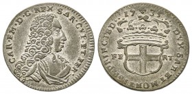 Italy - Savoy
Carlo Emanuele III Primo Periodo 1730-1755 
2.6 Soldi, I tipo, Torino, 1735, Mi 3.68 g.
Ref : MIR 937c, Biaggi 802b
Ex Vente Negrini...