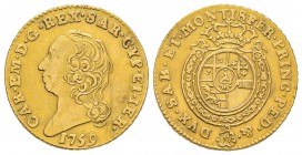 Italy - Savoy
Carlo Emanuele III Secondo Periodo 1755-1773
Mezza Doppia Nuova, Torino, 1759, AU 4.77 g.
Ref : MIR 944e (R8), Biaggi 809d, Fr. 1106 ...