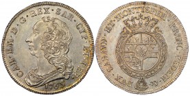 Italy - Savoy
Carlo Emanuele III Secondo Periodo 1755-1773
Scudo Nuovo, Torino, 1763, AG 35.11 g.
Ref : MIR 946g (R), Biaggi 811e
Ex Vente Bolaffi...