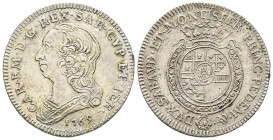 Italy - Savoy
Carlo Emanuele III Secondo Periodo 1755-1773
Quarto di Scudo Nuovo, Torino, 1769, AG 8.79 g.
Ref : MIR 948o, Biaggi 813o Conservation...