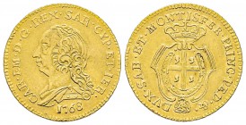 Italy - Savoy
Carlo Emanuele III Secondo Periodo, Monetazione per la Sardegna 1755-1773
Doppietta Sarda, Torino, 1768, AU 3.2 g. 
Ref : MIR 956a (R...