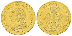 Italy - Savoy
Carlo Emanuele III Secondo Periodo, Monetazione per la Sardegna 1755-1773
Doppietta Sarda, Torino, 1770, AU 3.2 g. 
Ref : MIR 956c (R...