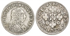 Italy - Savoy
Carlo Emanuele III Secondo Periodo, Monetazione per la Sardegna 1755-1773
Reale Vecchio, Torino, 1732, Mi 2.40 g. 
Ref : MIR 961 (R5)...