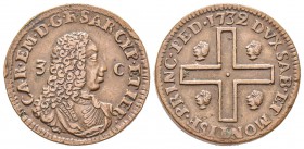 Italy - Savoy
Carlo Emanuele III Secondo Periodo, Monetazione per la Sardegna 1755-1773
3 Cagliaresi, I tipo, Torino, 1732, Cu 7.19 g. 
Ref : MIR 9...
