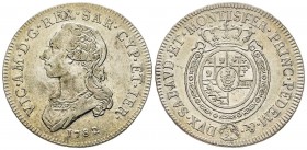 Italy - Savoy
Vittorio Amedeo III 1773-1796
Mezzo Scudo da 3 Lire, Torino, 1782, AG 17.5 g. 
Ref : MIR 988j (R2), Biaggi 849l
Ex Vente Inasta 27, ...