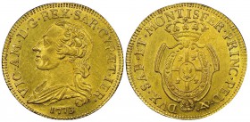 Italy - Savoy
Vittorio Amedeo III, Monetazione per la Sardegna 1773-1796
Mezzo Carlino Sardo da Doppiette 2.5, Torino, 1773, AU 8.00 g. 
Ref : MIR ...