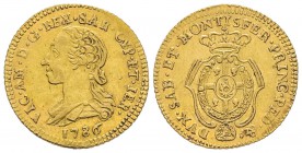 Italy - Savoy
Vittorio Amedeo III, Monetazione per la Sardegna 1773-1796
Doppietta Sarda, Torino, 1786, AU 3.20 g. 
Ref : MIR 1001b (R7), Biaggi 86...