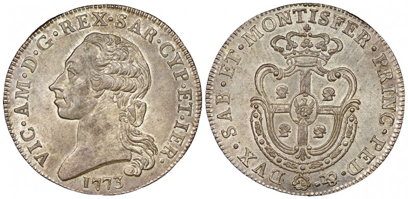 Italy - Savoy
Vittorio Amedeo III, Monetazione per la Sardegna 1773-1796
Scudo...