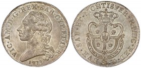 Italy - Savoy
Vittorio Amedeo III, Monetazione per la Sardegna 1773-1796
Scudo Sardo, Torino, 1773, AG 23.6 g. 
Ref : MIR 1002 (R4), Biaggi 863, Si...