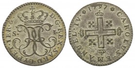 Italy - Savoy
Carlo Emanuele IV 1796-1802
Soldo, Torino, 1797, Mi 2.00 g. 
Ref : MIR 1016a (R2) Conservation : TTB. Rare