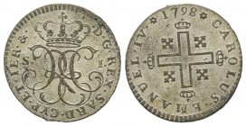Italy - Savoy
Carlo Emanuele IV 1796-1802
Soldo, Torino, 1798, Mi 1.67 g. 
Ref : MIR 1016d Conservation : Superbe