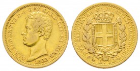 Italy - Savoy
Carlo Alberto 1831-1849
10 lire, Genova, 1833(P), AU 3.2 g.
Ref : MIR 1046a (R2), Pag. 211, Fr. 1145 Conservation : TTB. Très Rare.