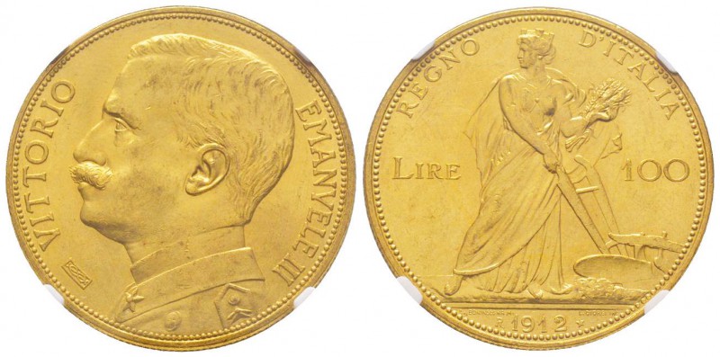 Italy - Savoy
Vittorio Emanuele III 1900-1943
100 lire, Roma, 1912 R, AU 32.25...