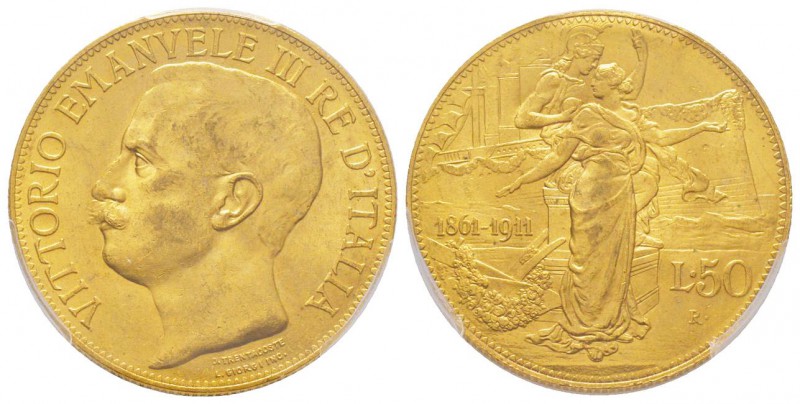 Italy - Savoy
Vittorio Emanuele III 1900-1943
50 lire, Roma, 1911 R, AU 16.13 ...