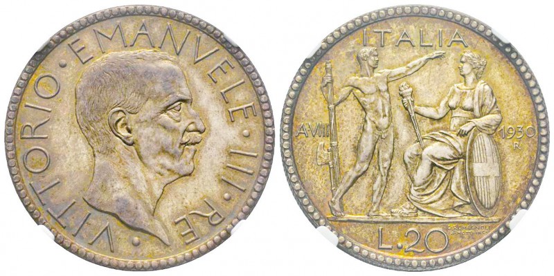 Italy - Savoy
Vittorio Emanuele III 1900-1943
20 lire, Roma, 1930 R, A VIII, A...