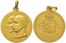 Italy - Savoy
Vittorio Emanuele III 1900-1943
Medaglia in oro per Boris III di Bulgaria e Giovanna di Savoia, Assisi, 1930, AU 18.9 g. 750‰, 30 mm, ...