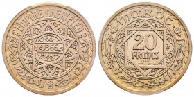 Morocco
Muhammad V, Protectorat Français 1927-1955 
Essai de 20 francs, Paris, AH 1366 (1946), Cupro-nickel 10,08 g.
Ref : Lec. 273 Conservation : ...