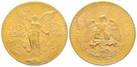 Mexico République, 50 Pesos, 1929, AU 41.66 g. 900‰
Ref : Fr. 172, KM#481 Conservation : PCGS MS63