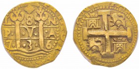 Peru, Felipe V 1700-1746
8 Escudos, Lima, 1736 L N, AU 26.99 g.
Ref : Cal. 52, KM#38.2 Conservation : PCGS AU55