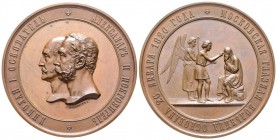 Russia
Nicolas I 1825-1855
Médaille en bronze Nicolas I et Alexandre II, 26 Janvier 1826, AE 90.62 g. 61 mm Conservation : Superbe