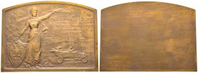 Russia
Nicolas II 1894-1917
Plaque uniface en Bronze, St Petersburg, 1913, IV Salon International De L’Automobile, AE 135.55 g. 78 X 58 mm
Conserva...