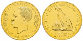 Tanzania
1500 Shilingi, 1974, Cheetah, AU 33.43 g. 900‰ Ref : Fr.1, KM#9 Conservation : PCGS MS67