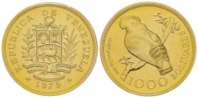 Venezuela
1000 Bolivares, 1975, AU 33.43 g. 900‰ Ref : Fr. 8, Y#48.1 Conservation : PCGS MS64 Feathered Wing