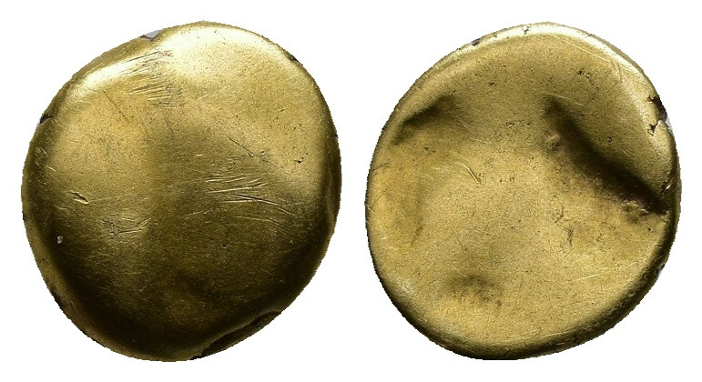 Gaul Belgium Ambiani, AV quarter statère. Series I. Class II. Single-sided type....