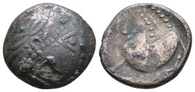 Celtic Eastern Europe, Carpathian Region, Tetradrachm of "Schnabelpferd" type, c. 200-100 BC, OTA 326. AR 7,97g.