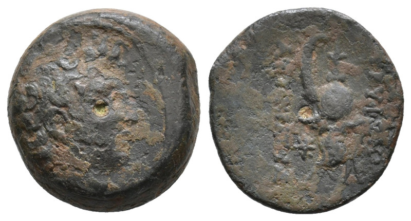 Seleukid Kings of Syria. Tryphon. Circa 142-138 BC. AE 2,67g.