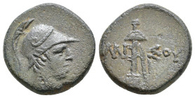 Pontos, Amisos. Circa 120-63 BC. AE Helmeted head of Ares right / AMI-ΣOY, sword in sheath. AE 7,09g.