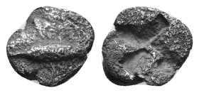 Mysia, Kyzikos. Circa 600-550 BC. AR Obol. AR 0,45g.