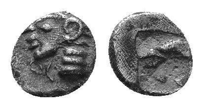 Ionia, Phokaia. 510-494 BC. AR Tetartemorion. AR 0,17g.